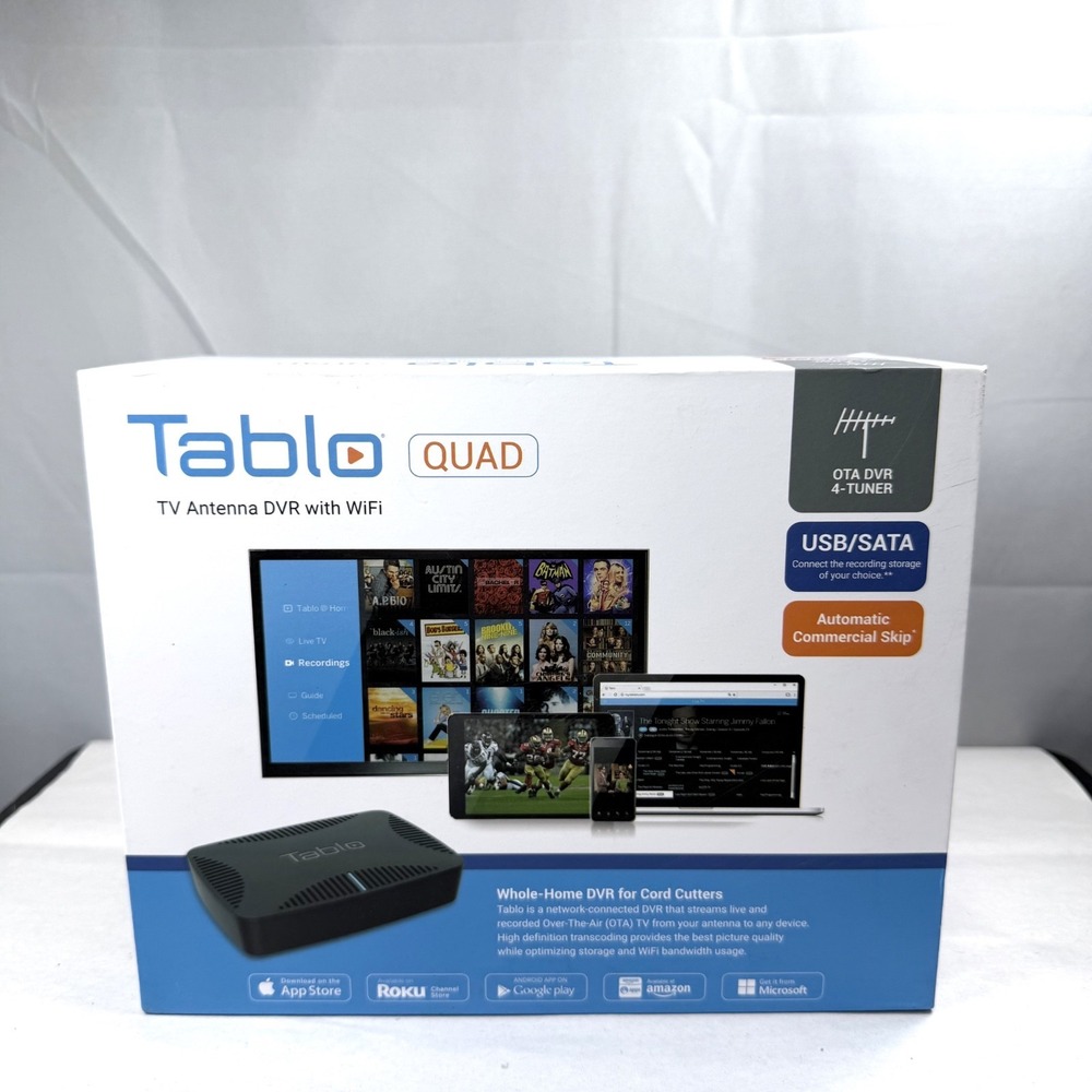 Tablo - QUAD Over-The-Air OTA Digital Video Recorder DVR - Black (TQNS4B-02-CN)